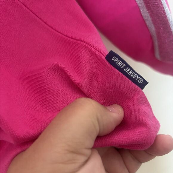 Disney Hot Pink Silver Glitter Spirit Jersey Disney Parks Adult Sz S NWT!! - Picture 2 of 9